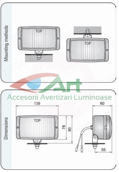 Proiector dreptunghiular universal cu lentila